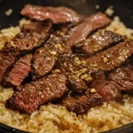 Honey Garlic Steak and Rice Skillet Recipe