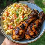 Grilled BBQ Chicken & Creamy Macaroni Salad Recipe_enhanced