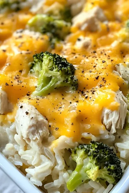 Creamy-Chicken-Cheddar-Rice-Bake-with-Broccoli-Recipe