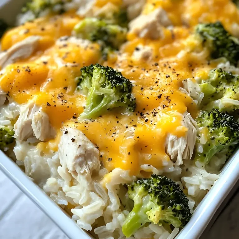 Creamy Chicken & Cheddar Rice Bake with Broccoli Recipe