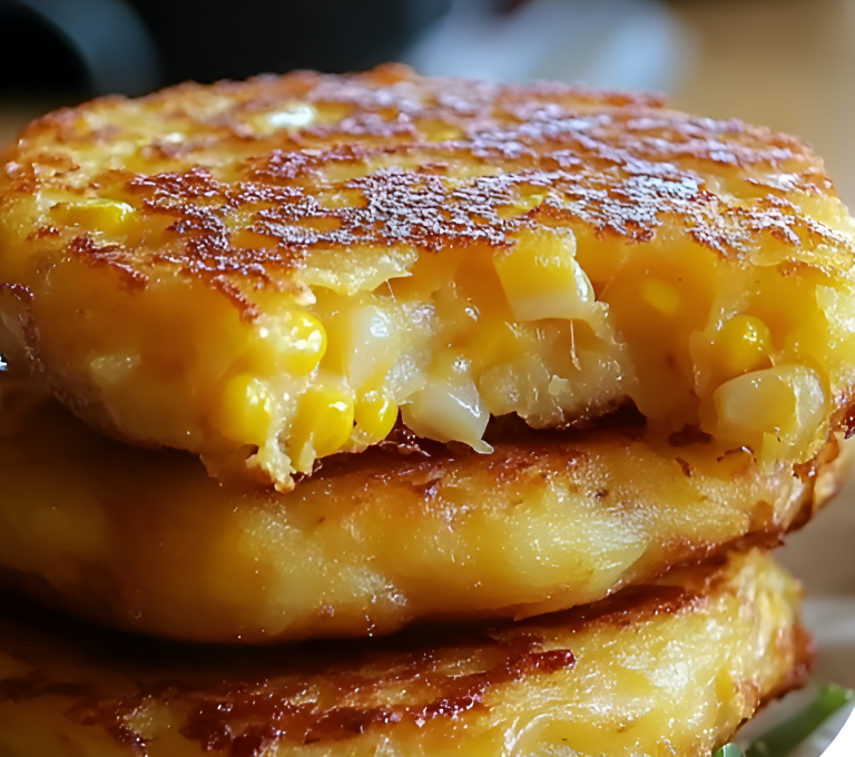 Crispy Cheddar Corn Potato Fritters