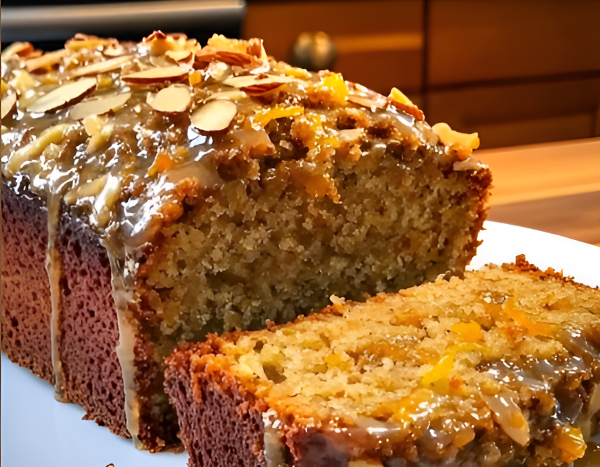 Date, and, Orange, Almond,Loaf,Recipe