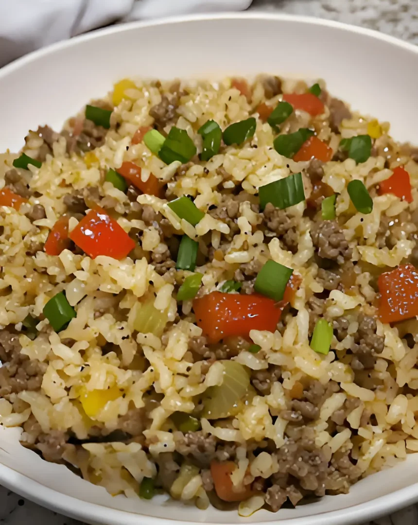 Easy Cajun Dirty Rice with Ground Beef Image