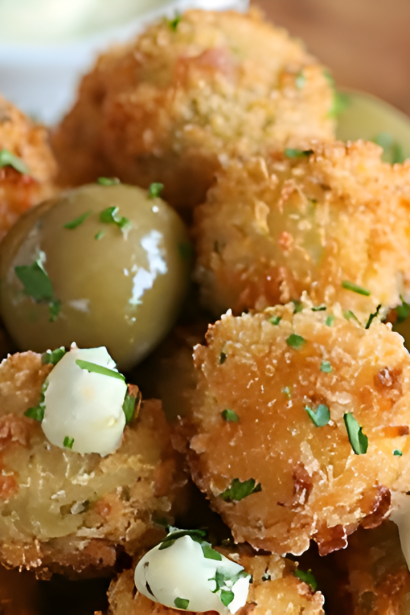Fried Crispy Olives with Garlic Aioli Recipe