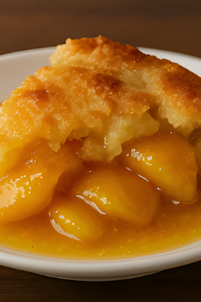 Warm Peach Cobbler with Butter