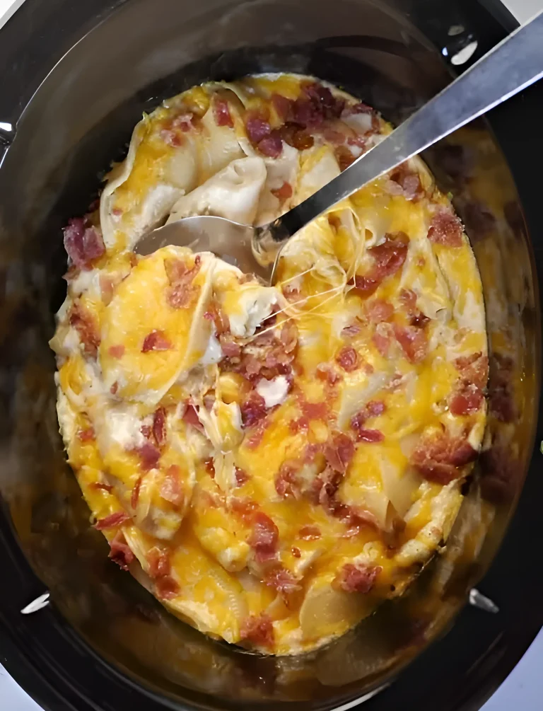 Easy Slow Cooker Crack Chicken Stuffed Shells
