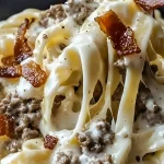 Loaded Bacon Cheeseburger Alfredo