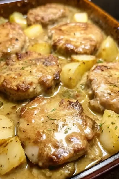 Smothered Pork Chops with Potatoes