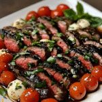 Balsamic Caprese Grilled Flank Steak Recipe