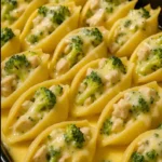 Easy Cheesy Chicken & Broccoli Stuffed Shells Recipe