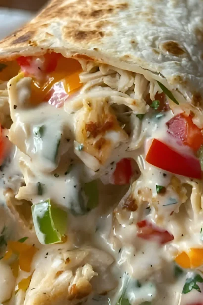 Easy Chicken Bell Pepper Ranch Burritos Recipe