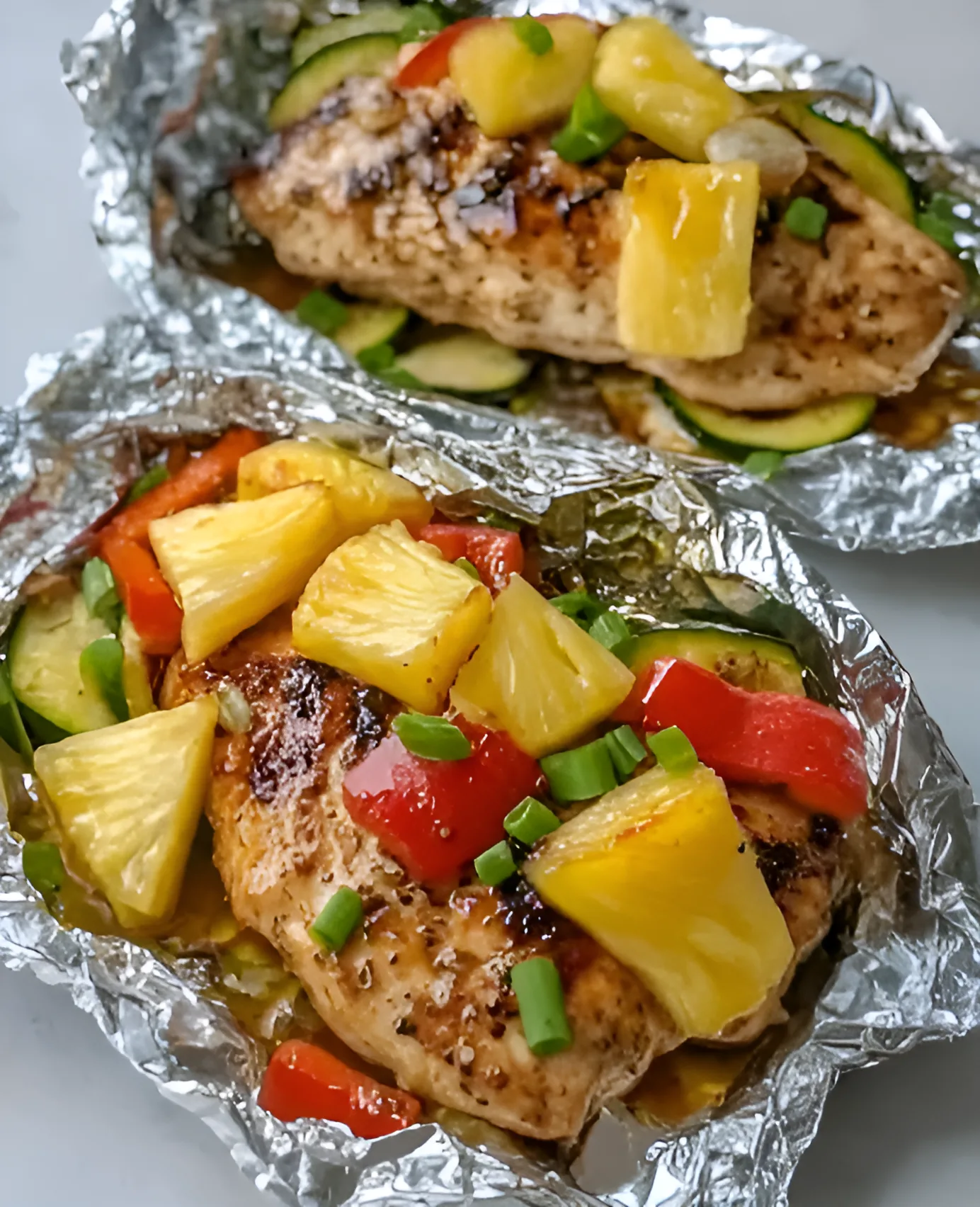 Easy Teriyaki Chicken and Pineapple Foil Packets Recipe