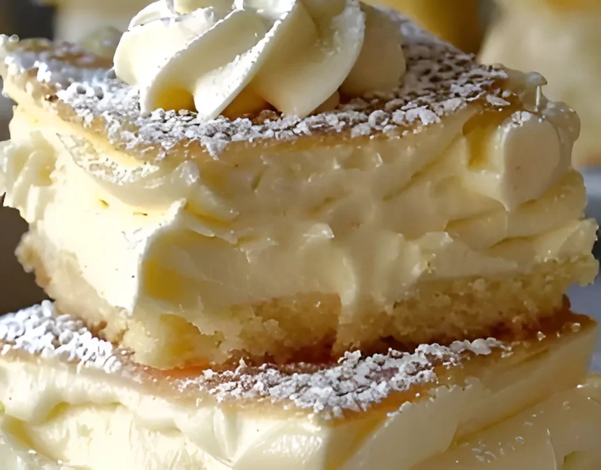 Easy Vanilla Custard Cream Squares Recipe