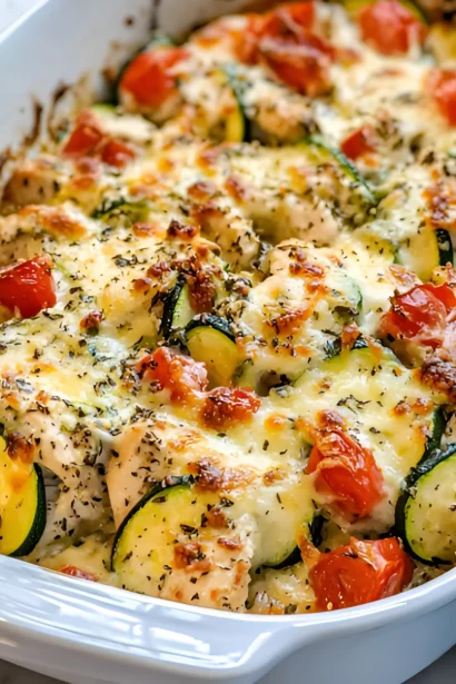 Easy Mediterranean Chicken and Zucchini Bake Recipe