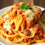 Baked Cream Cheese Spaghetti Casserole Heaven