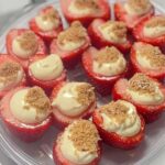 Cheesecake deviled strawberries