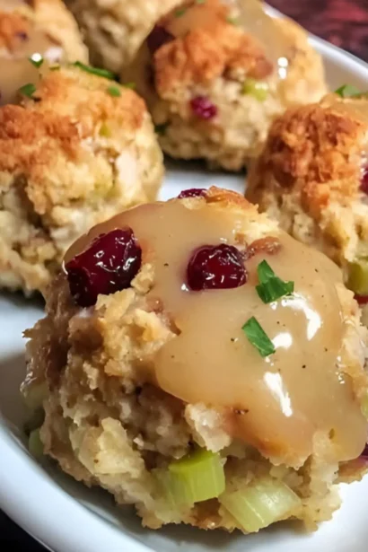 Cranberry Turkey Stuffing Balls Recipe