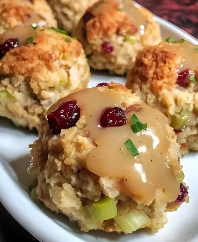 Cranberry Turkey Stuffing Balls Recipe
