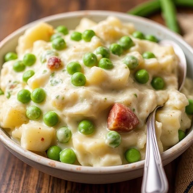 Creamed Potatoes and Peas