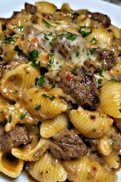 Creamy Paprika Steak Shells Recipe