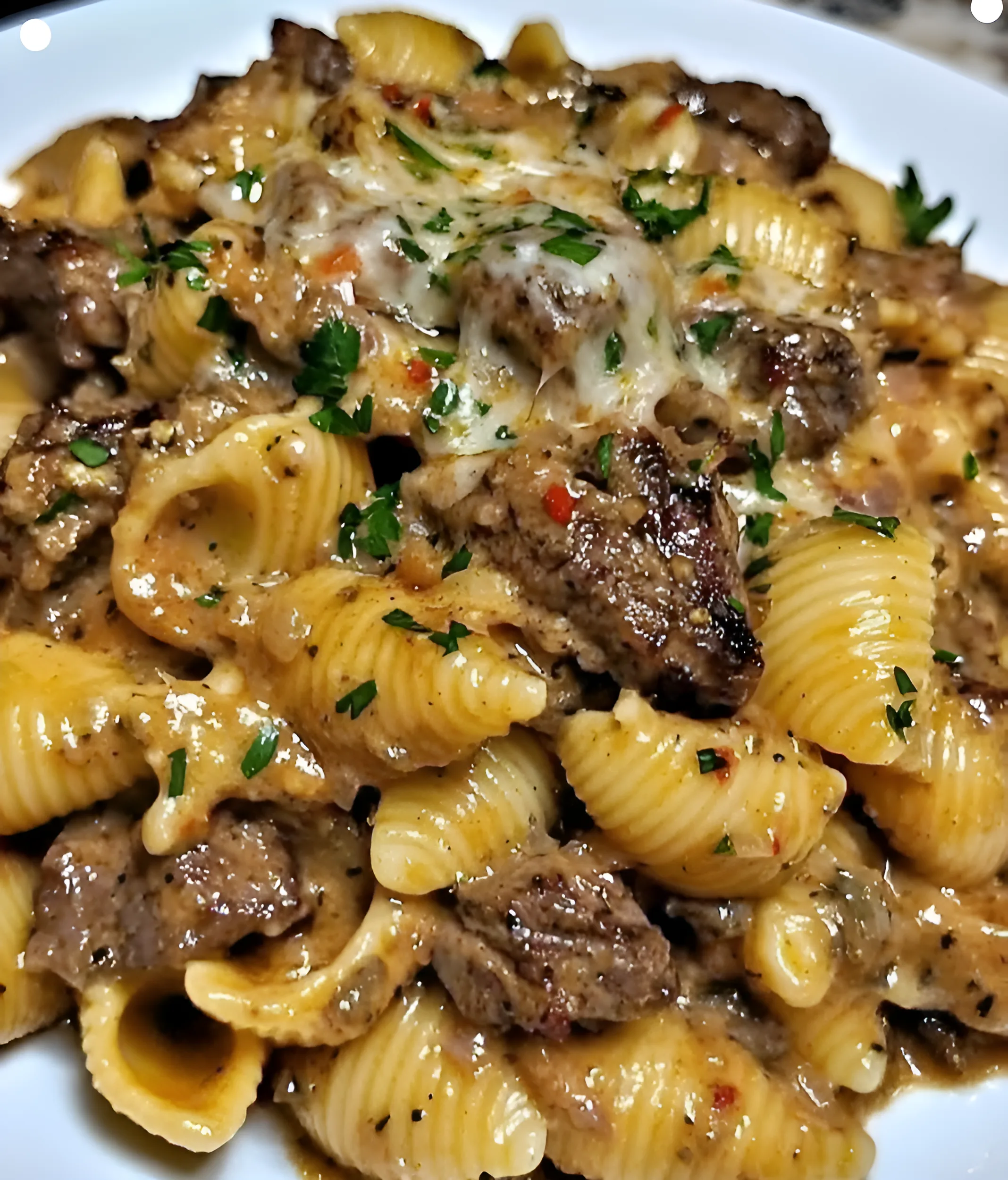Creamy Paprika Steak Shells Recipe