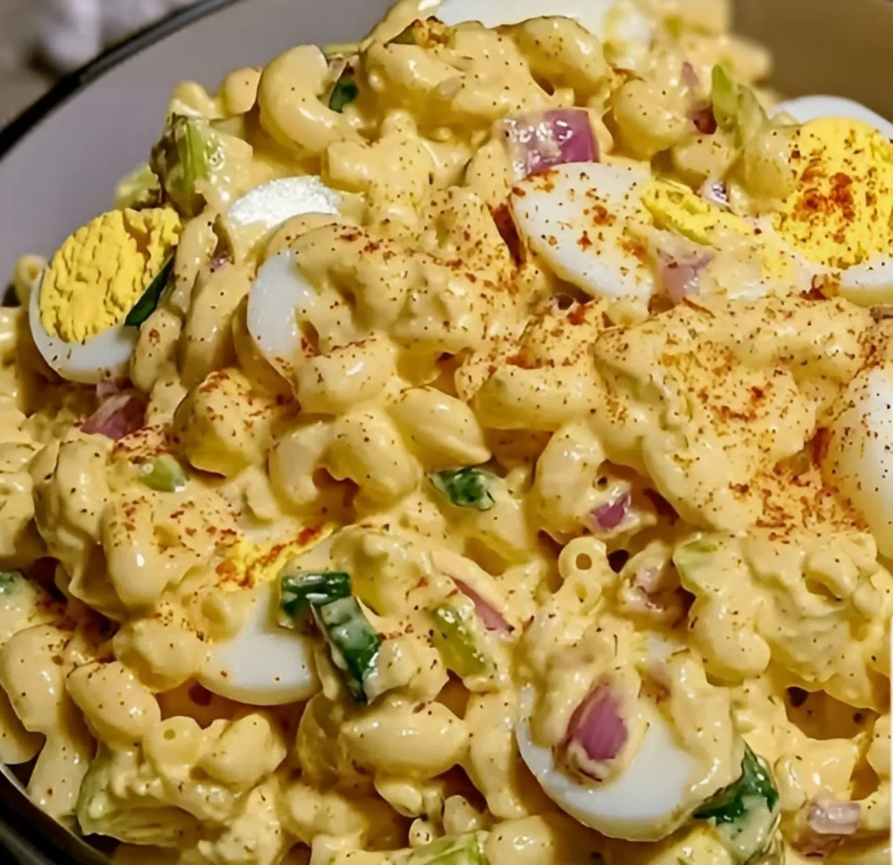 Easy Deviled Egg Macaroni Salad Recipe