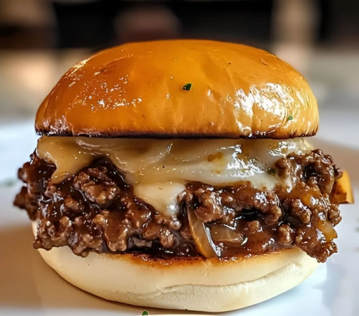 Easy French Onion Beef Sloppy Joes Recipe