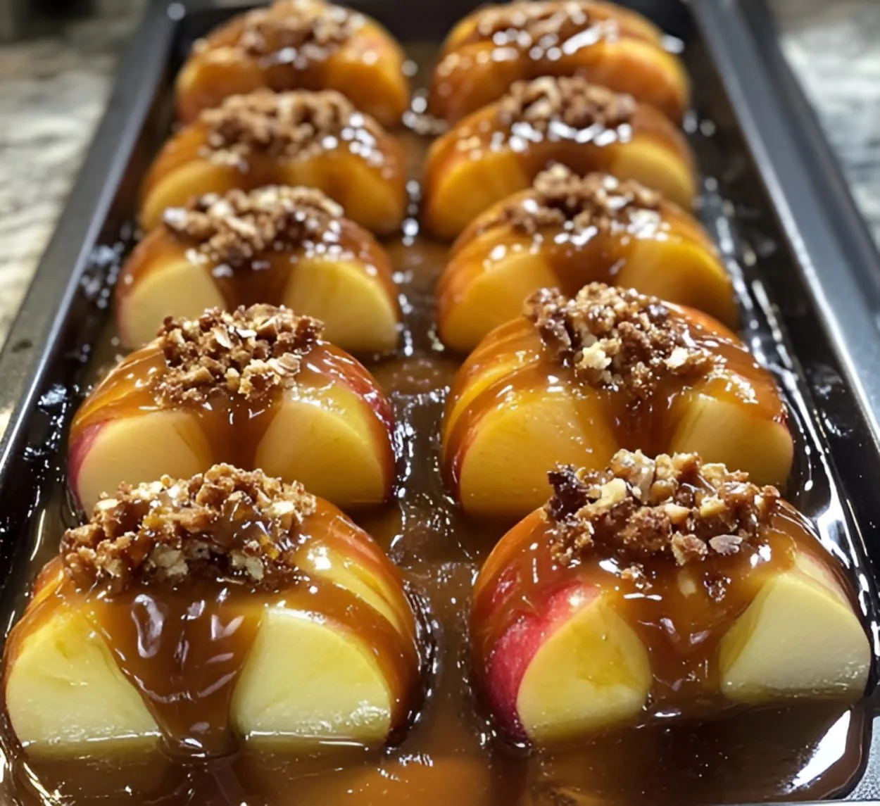 Easy Sheet Pan Caramel Apples Recipe