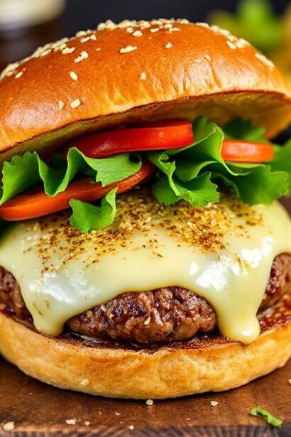 Garlic Parmesan Cheeseburger p