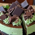 Mint Chocolate Cheesecake Cake Recipe