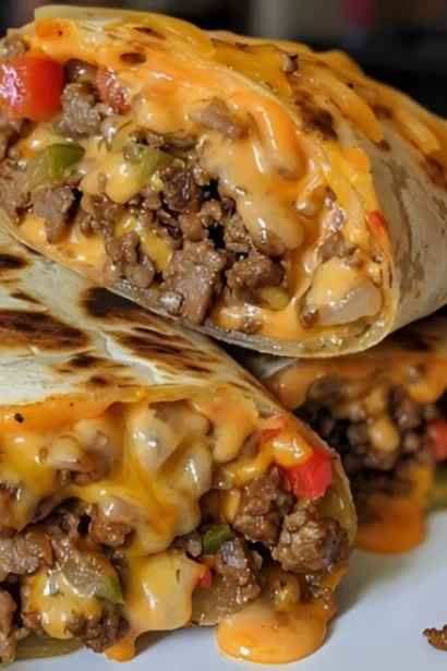 Nacho Cheese Beef Wrap Loaded Burrito Recipe