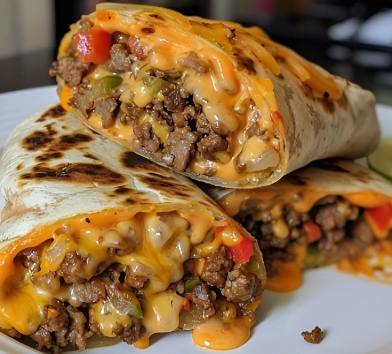 Nacho Cheese Beef Wrap Loaded Burrito Recipe