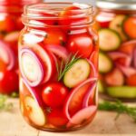 Pickled Cherry Tomatoes Onion Cucumber