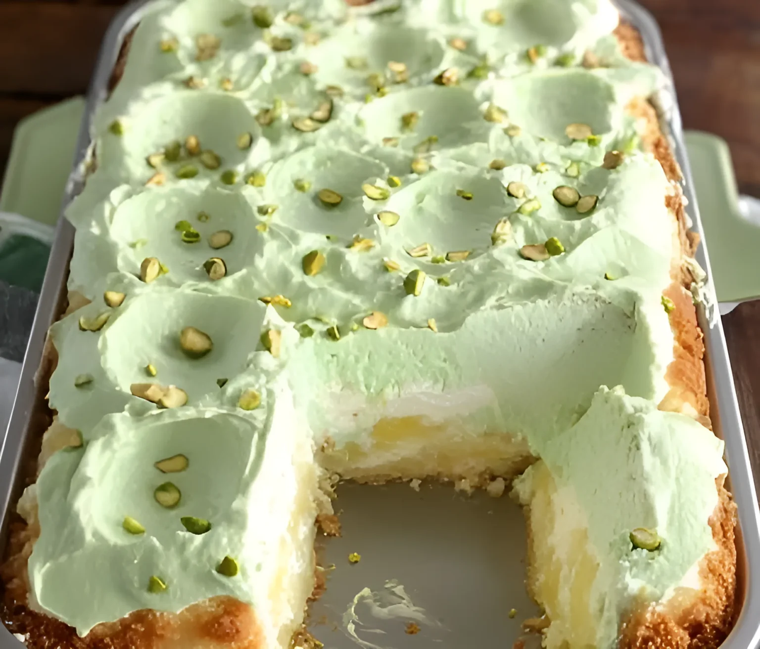 Tropical Pistachio Bliss Cake - Easy Paradise in Every Bite!