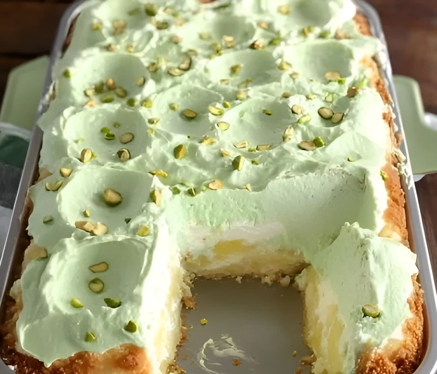 Tropical Pistachio Bliss Cake - Easy Paradise in Every Bite!