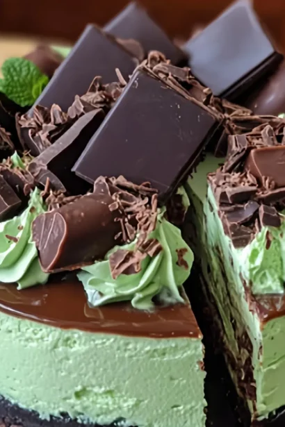 Easy Mint Chocolate Cheesecake Cake