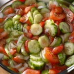 Fresh Marinated Cucumber, Tomato & Onion Salad