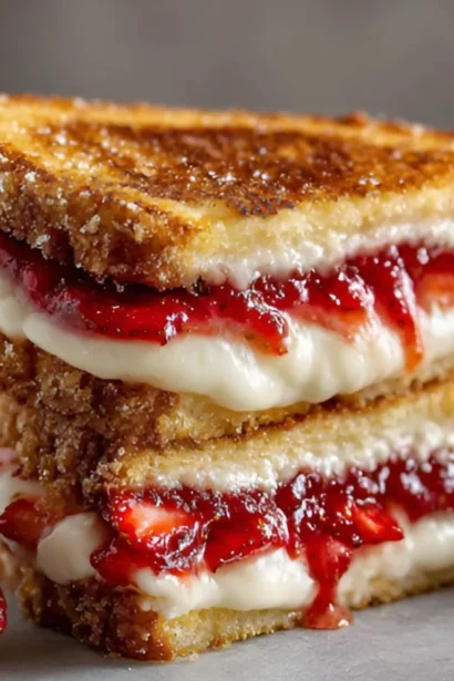 Fried Strawberry Cheesecake Sandwiches