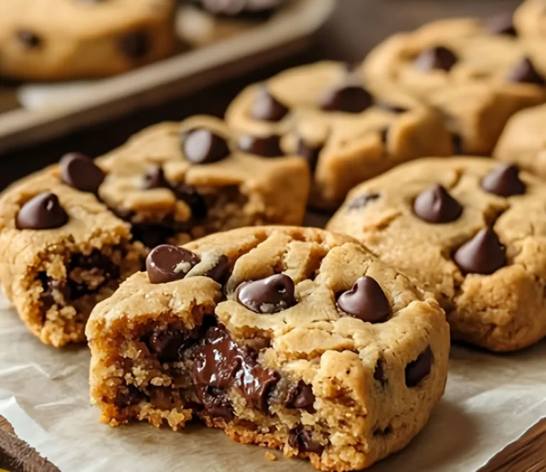 Healthy Greek Yogurt Chocolate Chip Cookies with Melty Centers