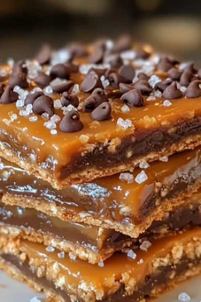 No-Bake Salted Caramel Pretzel Bars