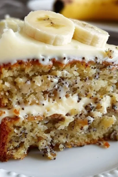 Easy Banana Bread Cake with Cream Cheese Frosting Recipe