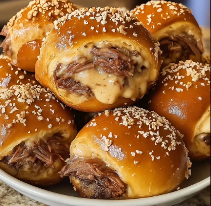 Easy Smoked Brisket & Beer Cheese Pretzel Bombs Recipe