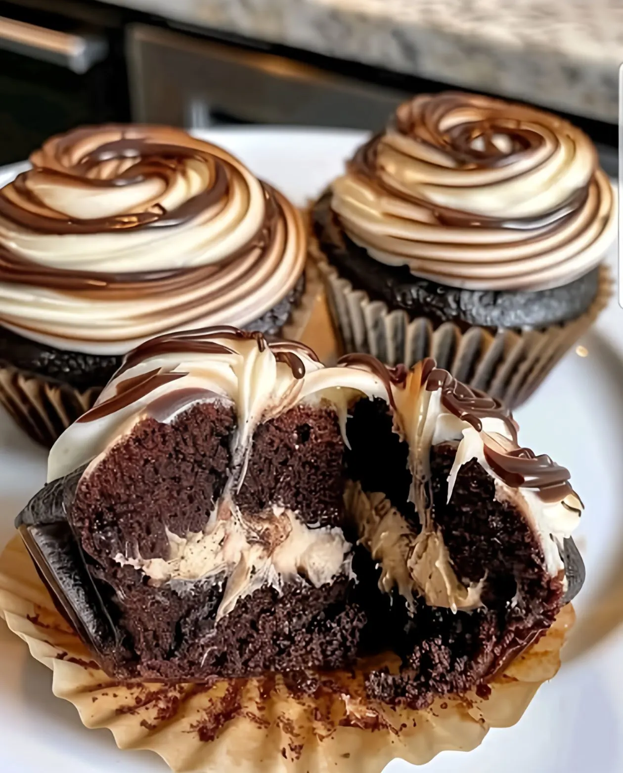Chocolate Coffee Cream Cupcakes recipe