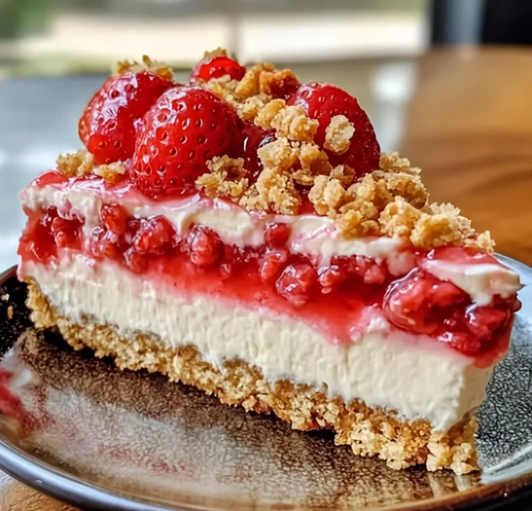 Berrylicious Strawberry Crunch Cheesecake