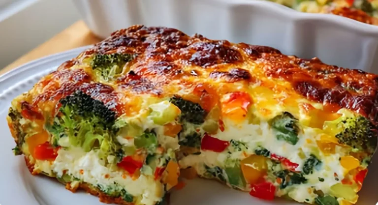High-Protein Veggie Bake with Cottage Cheese