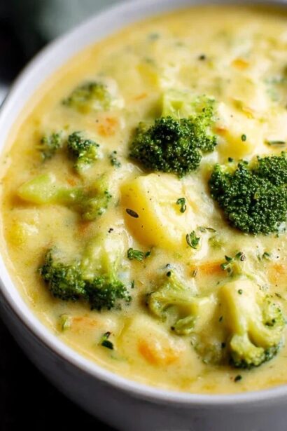 Broccoli Potato Cheese Soup-Creamy Comfort Food