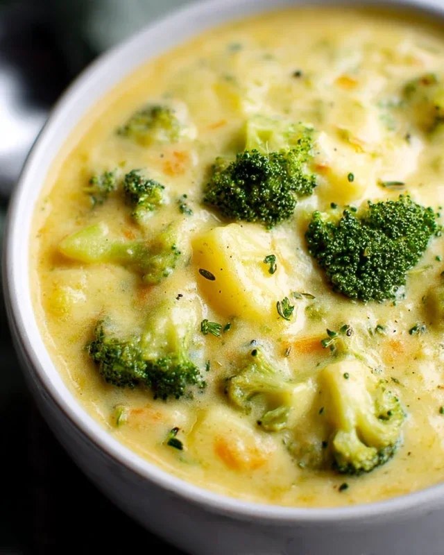 Broccoli Potato Cheese Soup-Creamy Comfort Food