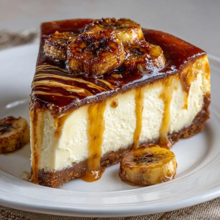 Caramelized Banana Cheesecake with Rum Glaze