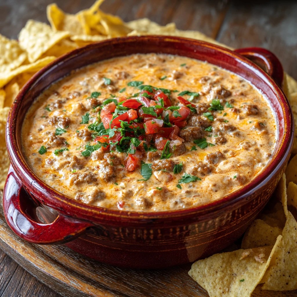 Cheesy Sausage Rotel Dip