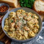 Creamy Cajun Garlic Chicken Tortellini with Three Cheeses